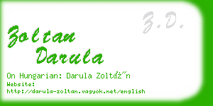 zoltan darula business card